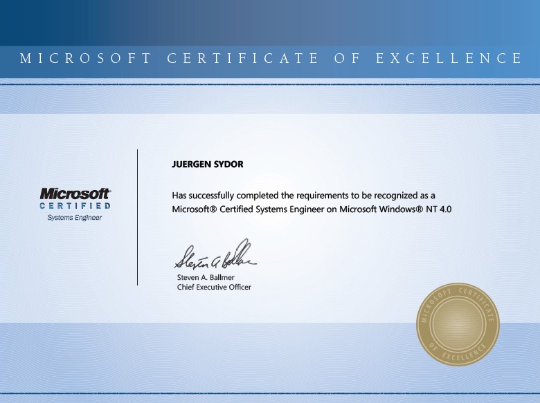 MCSE J&uuml;rgen Sydor